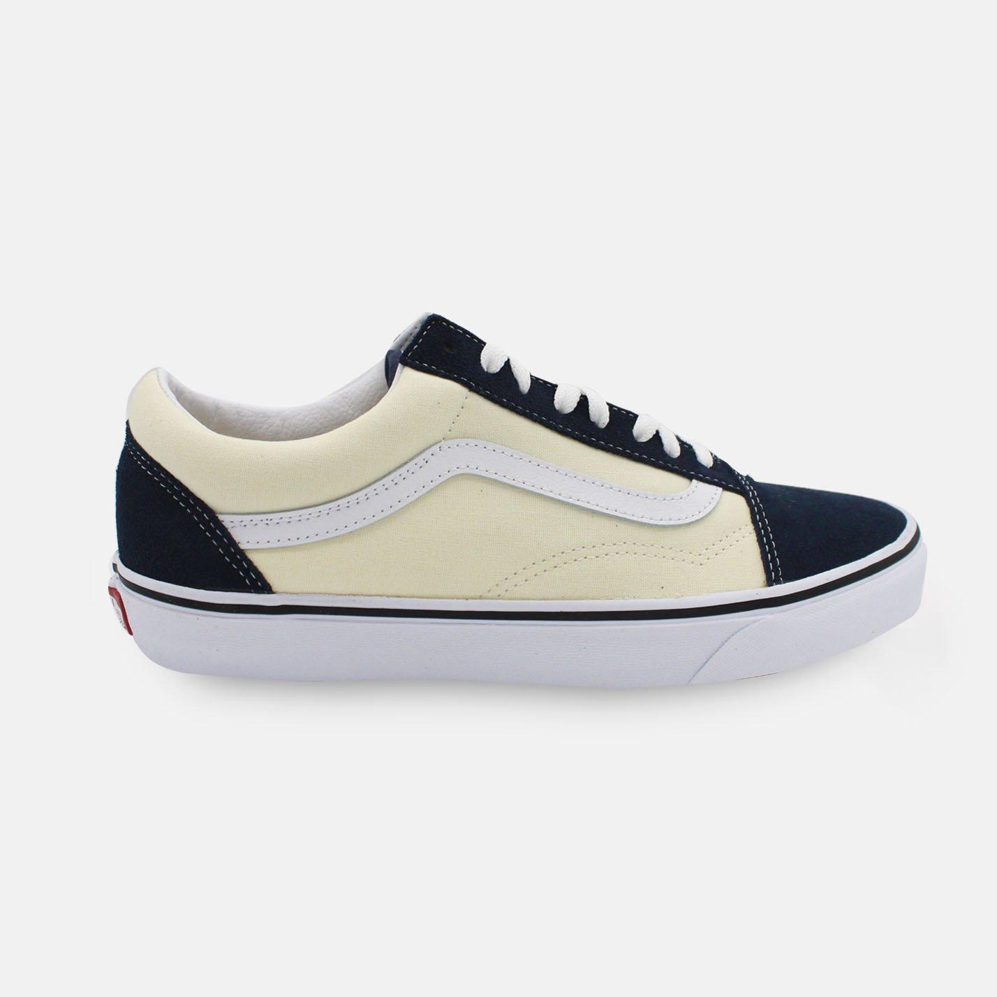 Vans Leather Old Skool 2-tone Shoe in White for Men | Lyst