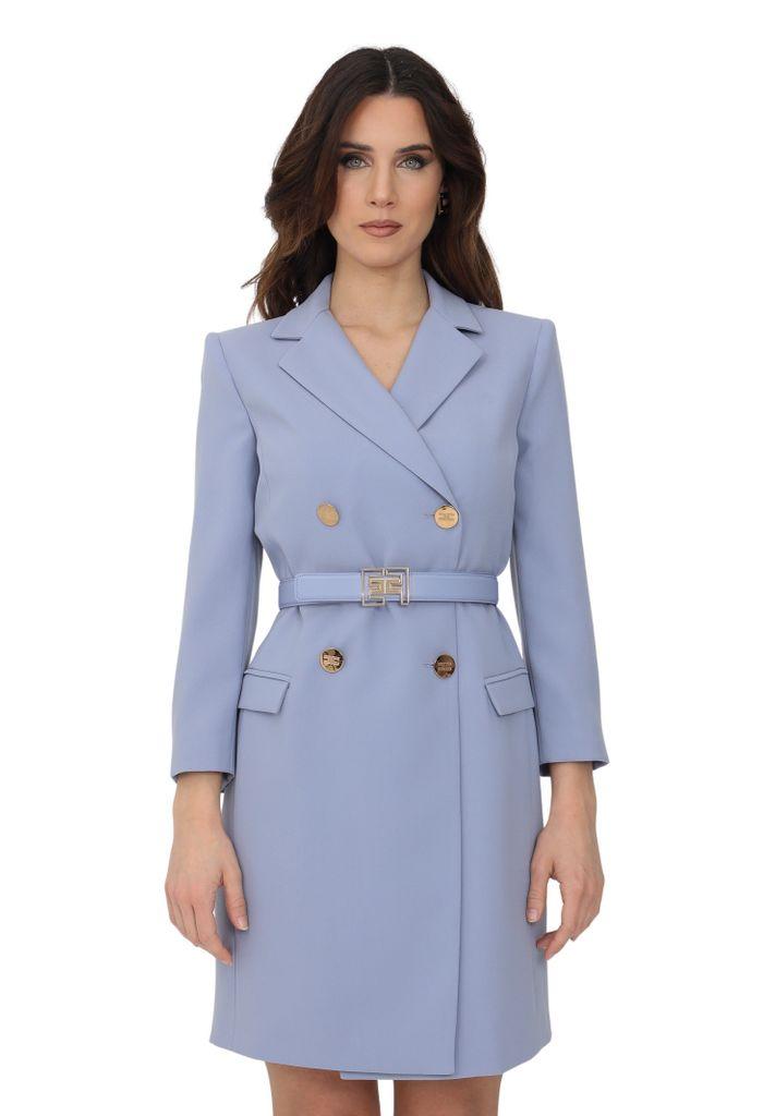 Elisabetta Franchi Robe Manteau Ortensia Da Donna Firmato Con Cintura In  Vita in Purple (Blue) | Lyst