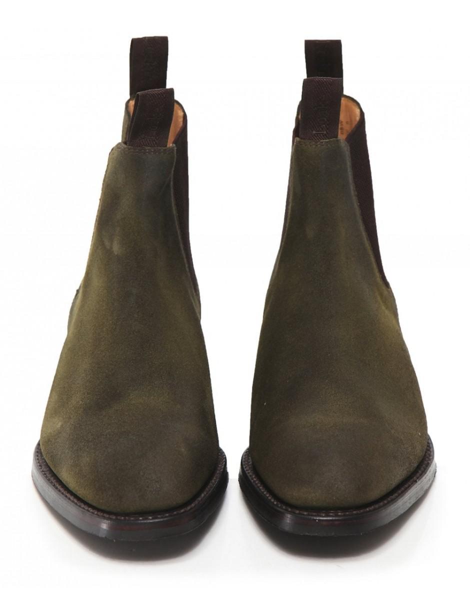 loake green suede boots