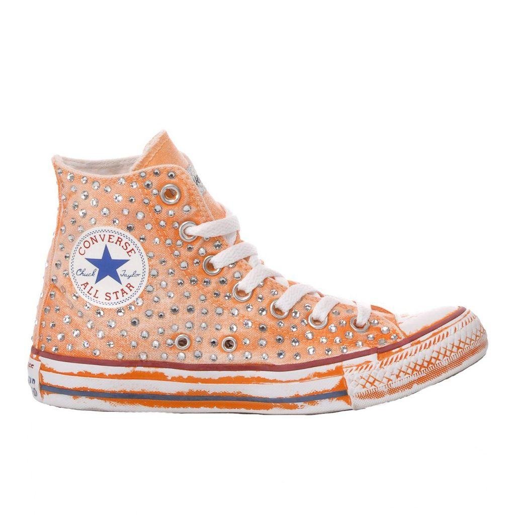 orange converse high tops uk