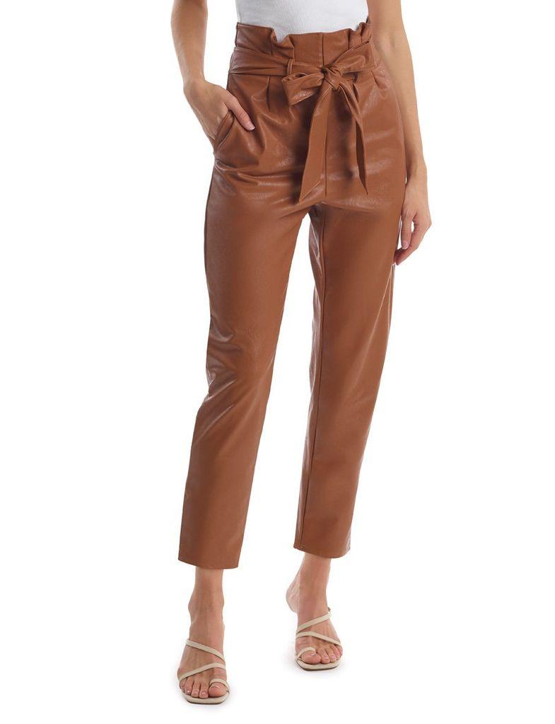 Commando Faux Leather Paperbag Trousers - Cocoa in Brown - Lyst