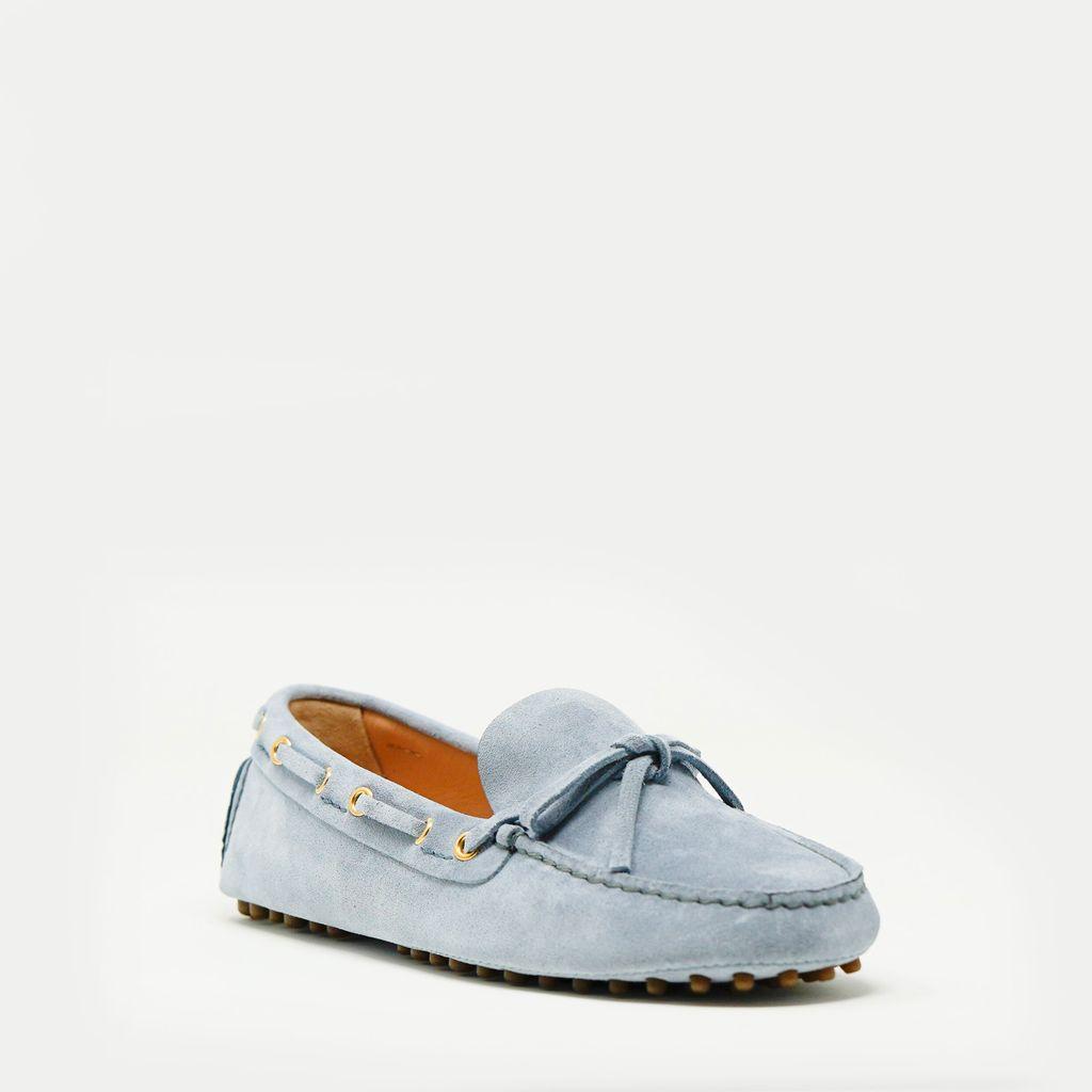 Car Shoe Mocassino Con Gommini In Camoscio Azzurro Polvere in Blue | Lyst