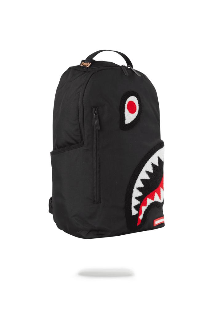 sprayground black shark backpack