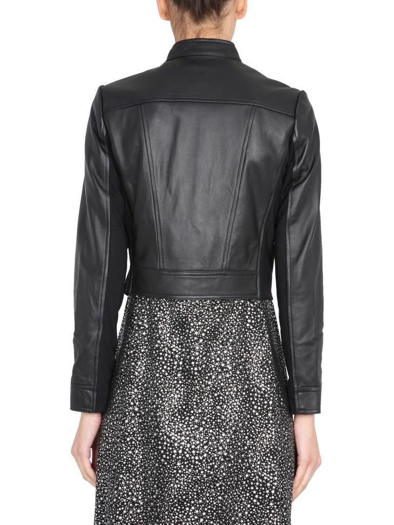 MICHAEL Michael Kors Leather Biker Jacket in Black Lyst