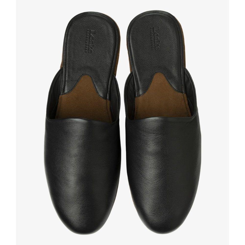 Loake Leather Slippers Loa .garrick Blk.garrick 7 in Black for Men - Lyst