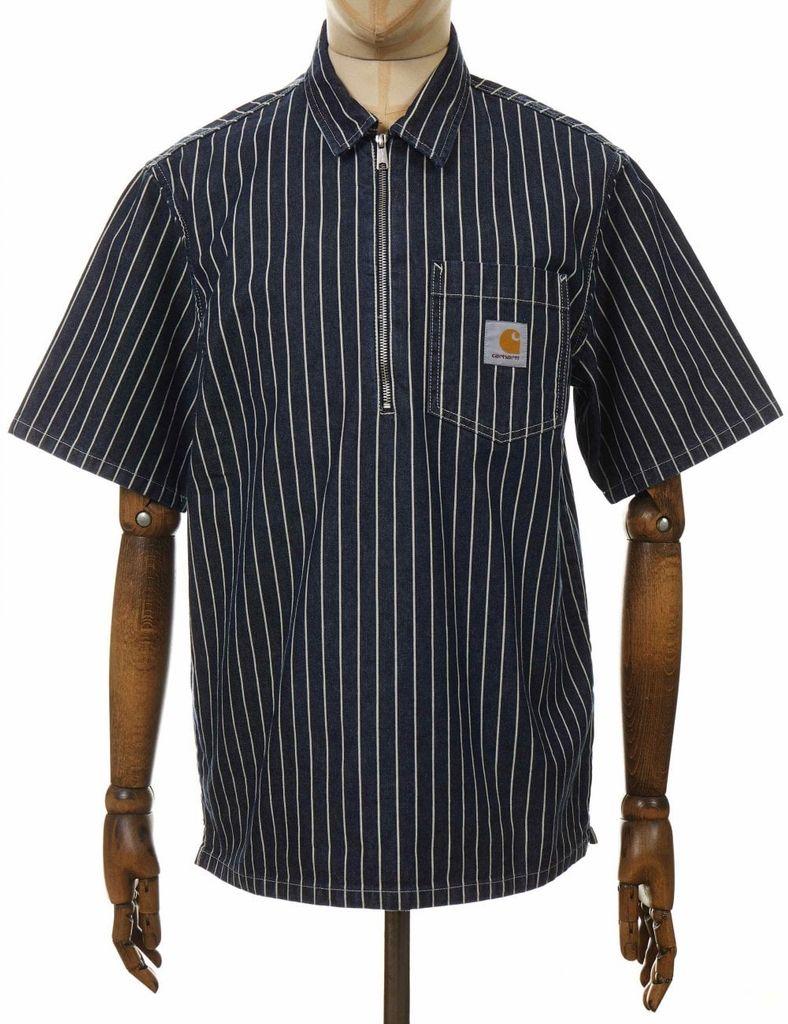 Carhartt Cotton Wip S/s Trade Hickory Stripe Shirt - Dark Navy/white in  Blue for Men | Lyst