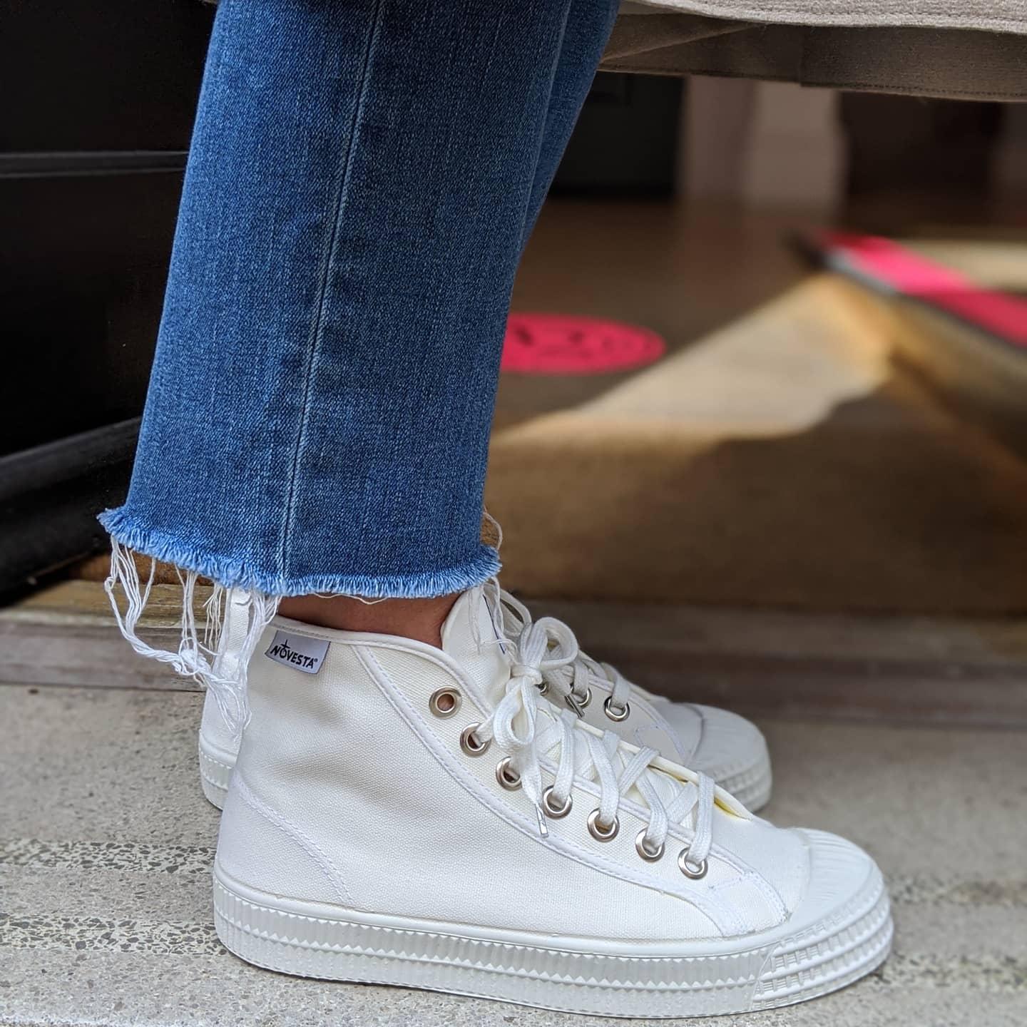 Novesta Star Dribble White Canvas Hi-top Sneakers | Lyst