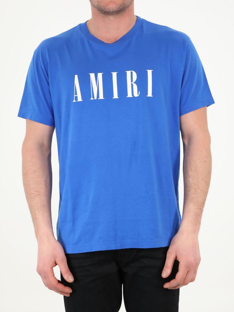 Amiri Cotton Blue T-shirt With Logo for 