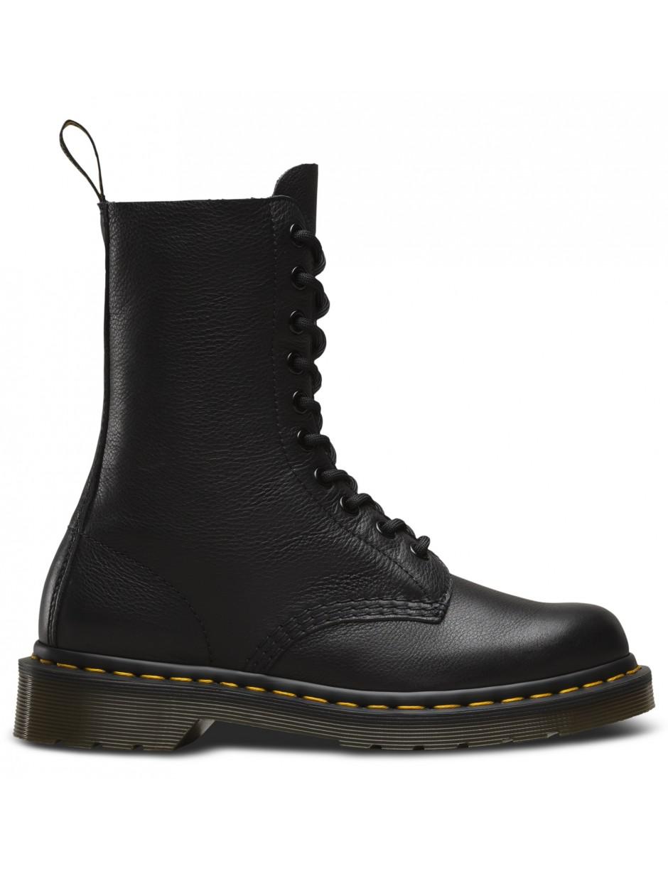 Dr. Martens Leather Women's 1490 Virginia 10 Eye Boots in Black - Lyst