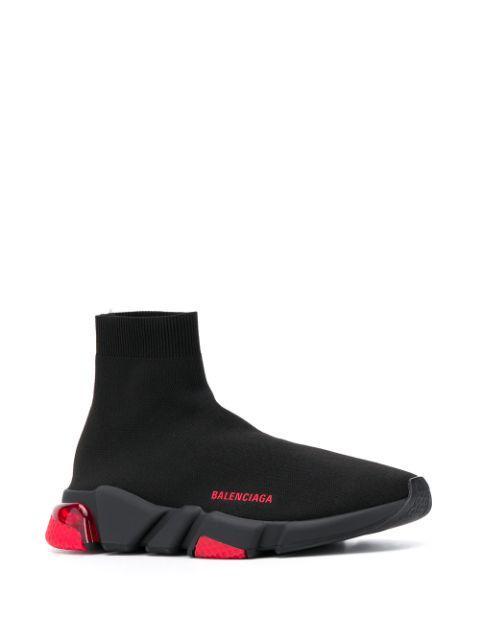 Balenciaga Speed Lt Clear Sock Sneakers in Black for Men | Lyst