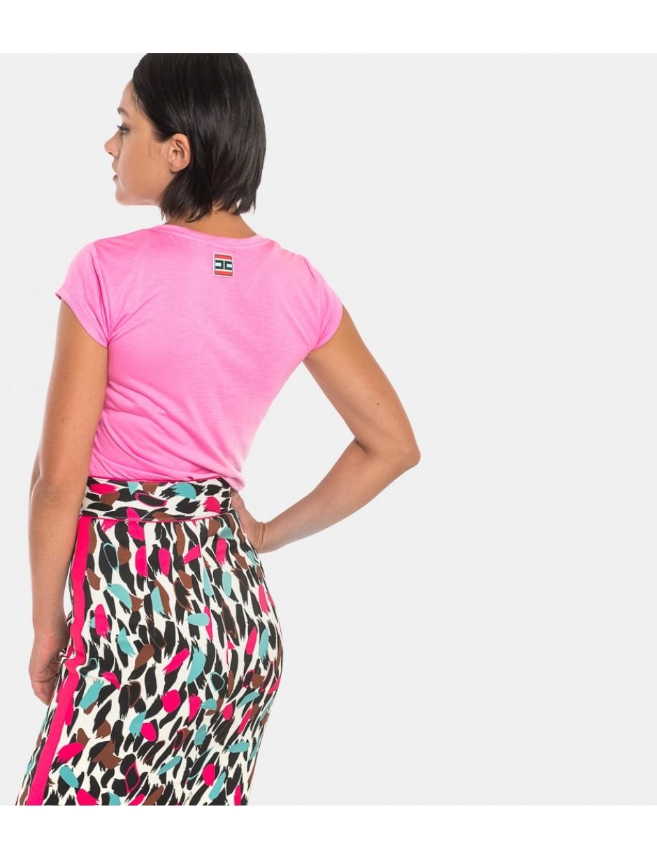 Elisabetta Franchi T-shirt Con Stelle in Pink | Lyst