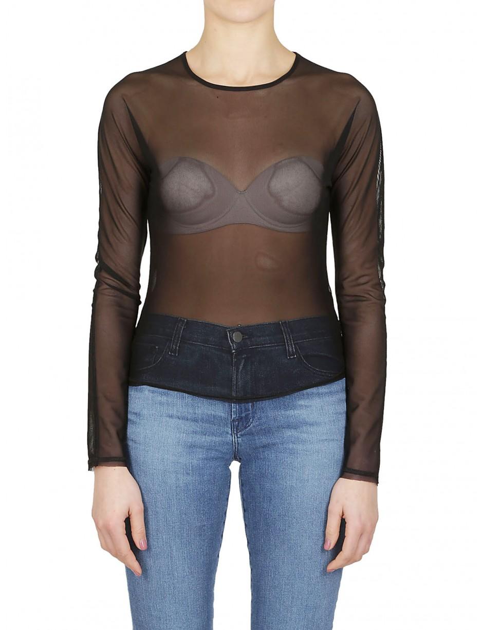 maglia nera trasparente