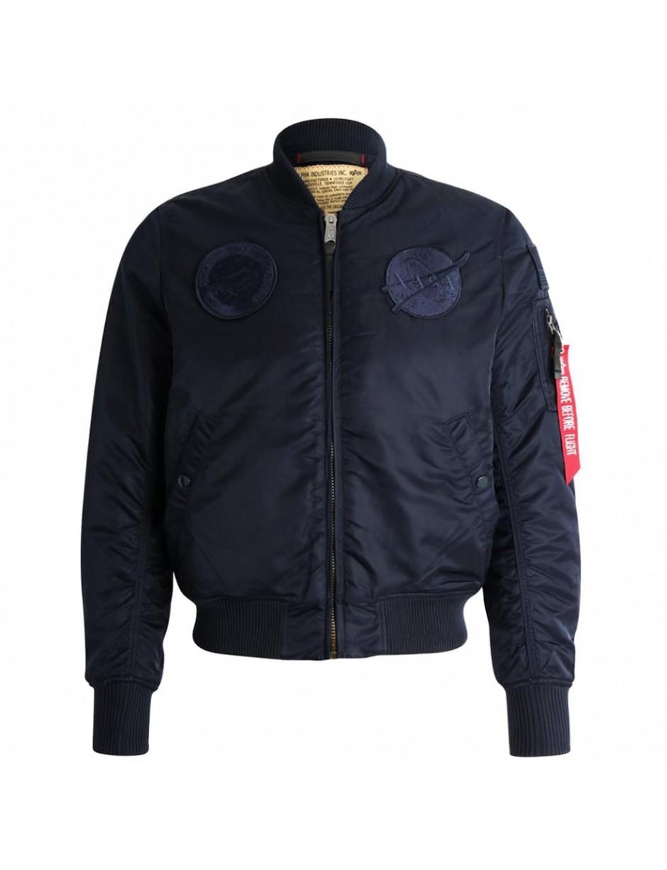Alpha Industries Synthetic Nasa Ma-1 Vf All Rep Blue Flight Jacket | for  Men | Lyst