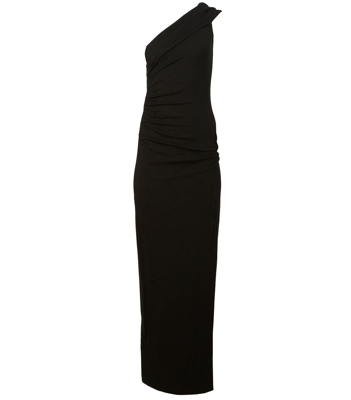 Victor Glemaud One Shoulder Ruched Dress in Black | Lyst