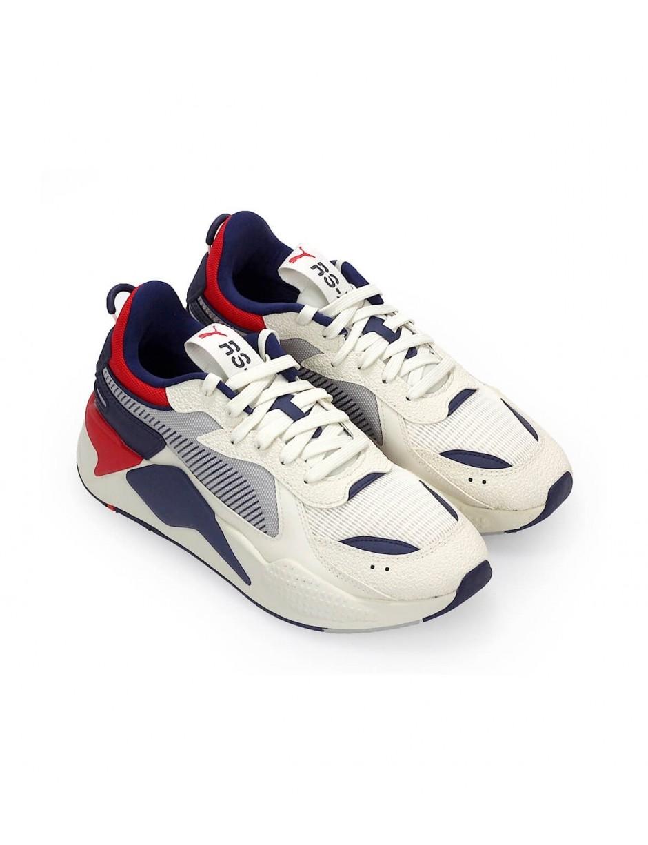 PUMA Suede Rs-x Hard Drive White Navy Blue Red Sneaker - Lyst