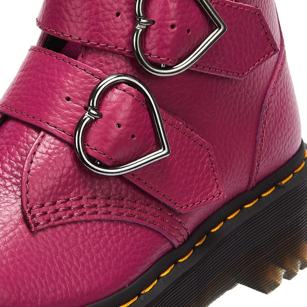 Dr. Martens Dr Marten Devon Heart Fuschia Boots in Pink | Lyst