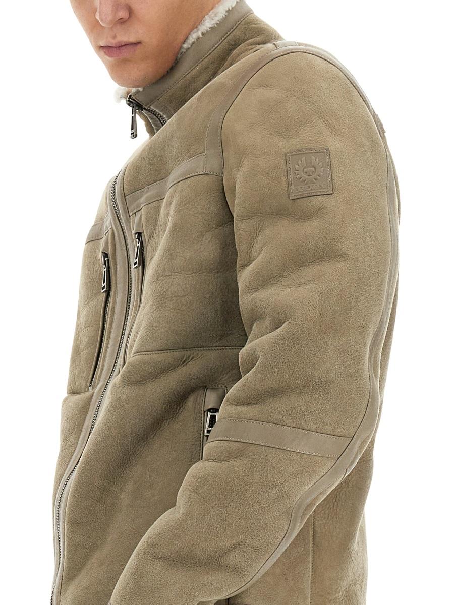 Save 34% Green for Men Belstaff Leather Tundra Jacket in Brown Mens Jackets Belstaff Jackets 