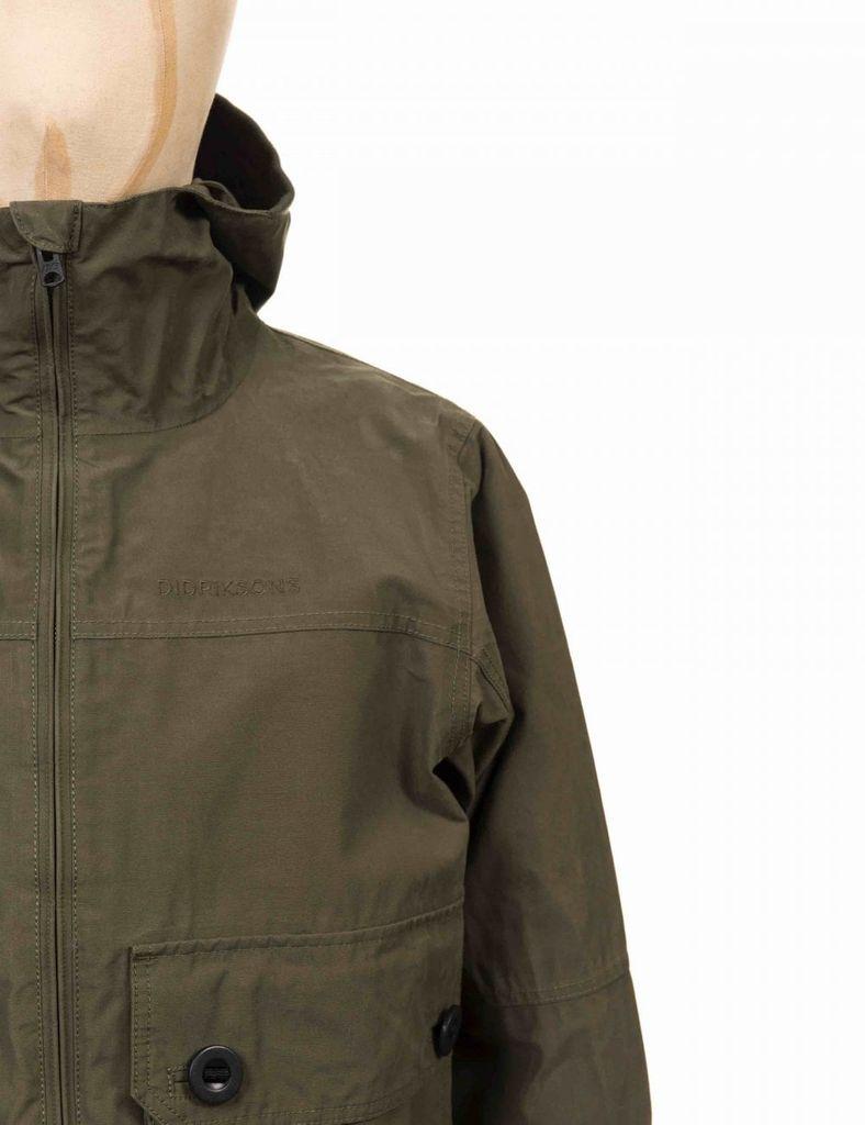 Didriksons lluvia chaqueta chaqueta Oskar Men's Jacket verde oscuro viento densamente monocromo