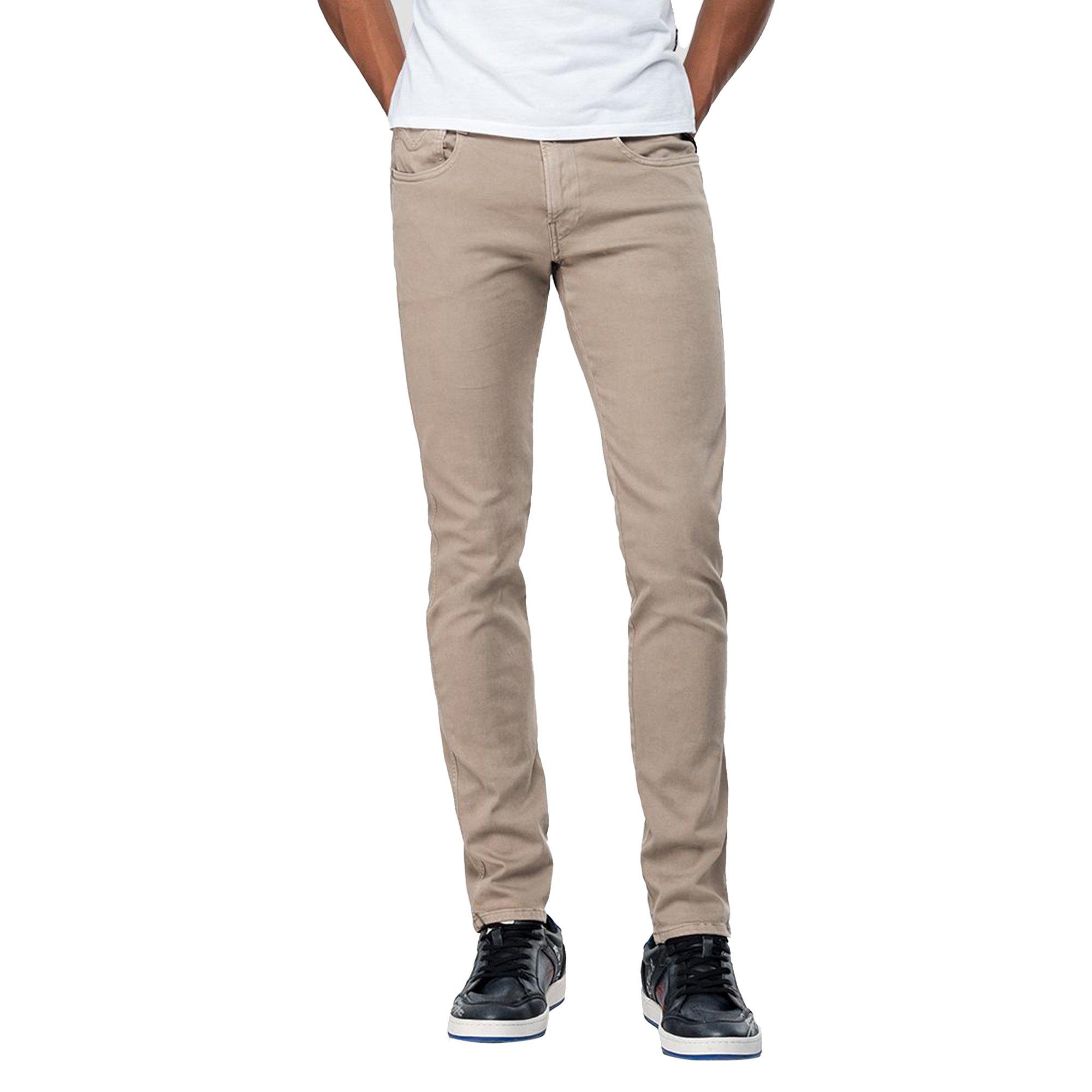 Replay Denim Hyperflex Anbass Colour Edition Slim Fit Jeans in Natural for  Men - Save 4% | Lyst