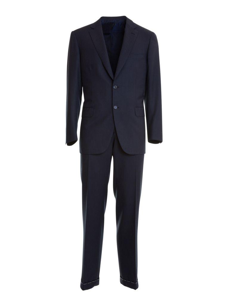 Brioni Brunico Super 150s Pinstripe Suit in Blue for Men - Lyst