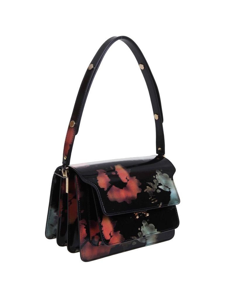 Marni Trunk Bag In Leather With Print in Black | Lyst
