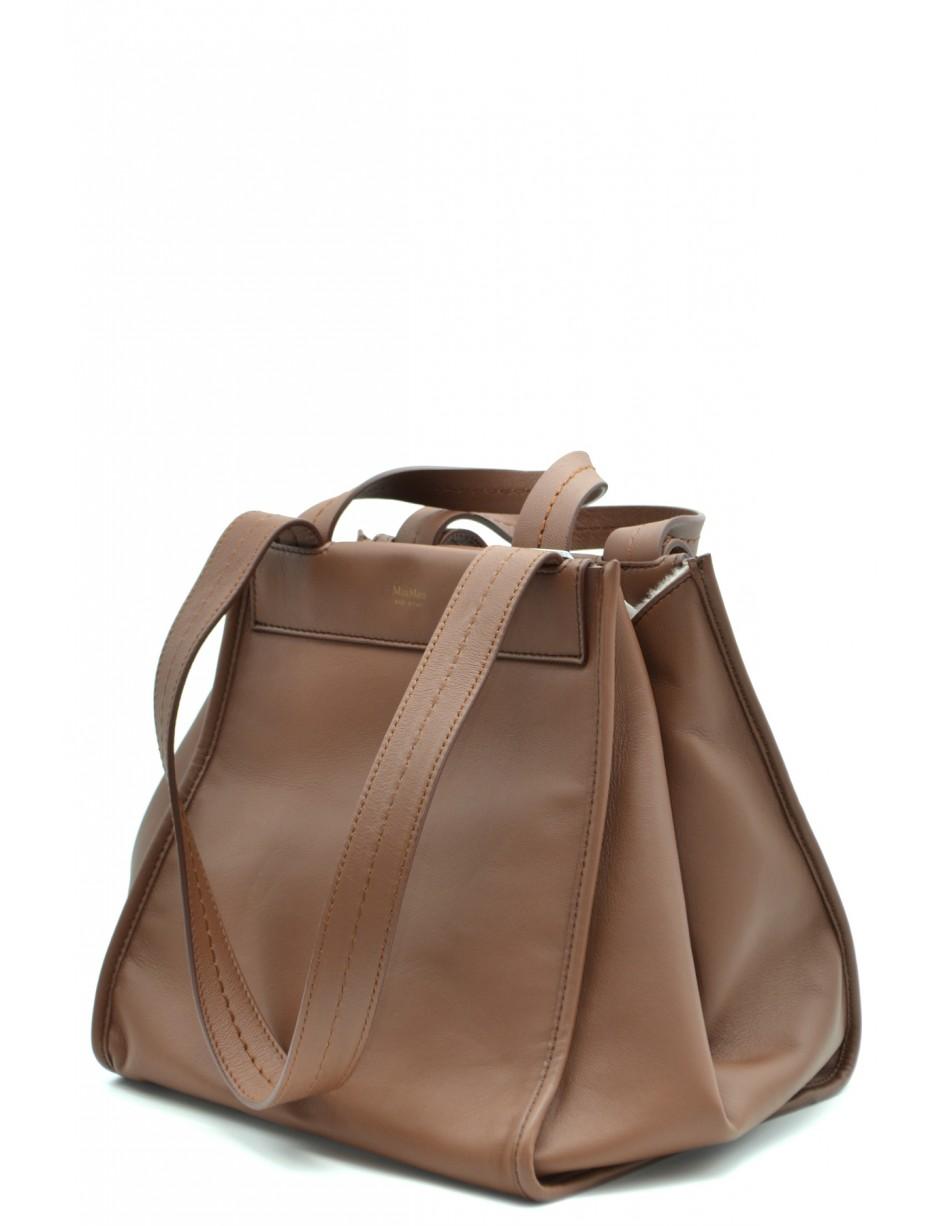 Max Mara Leather Shoulder Bag in Brown - Lyst