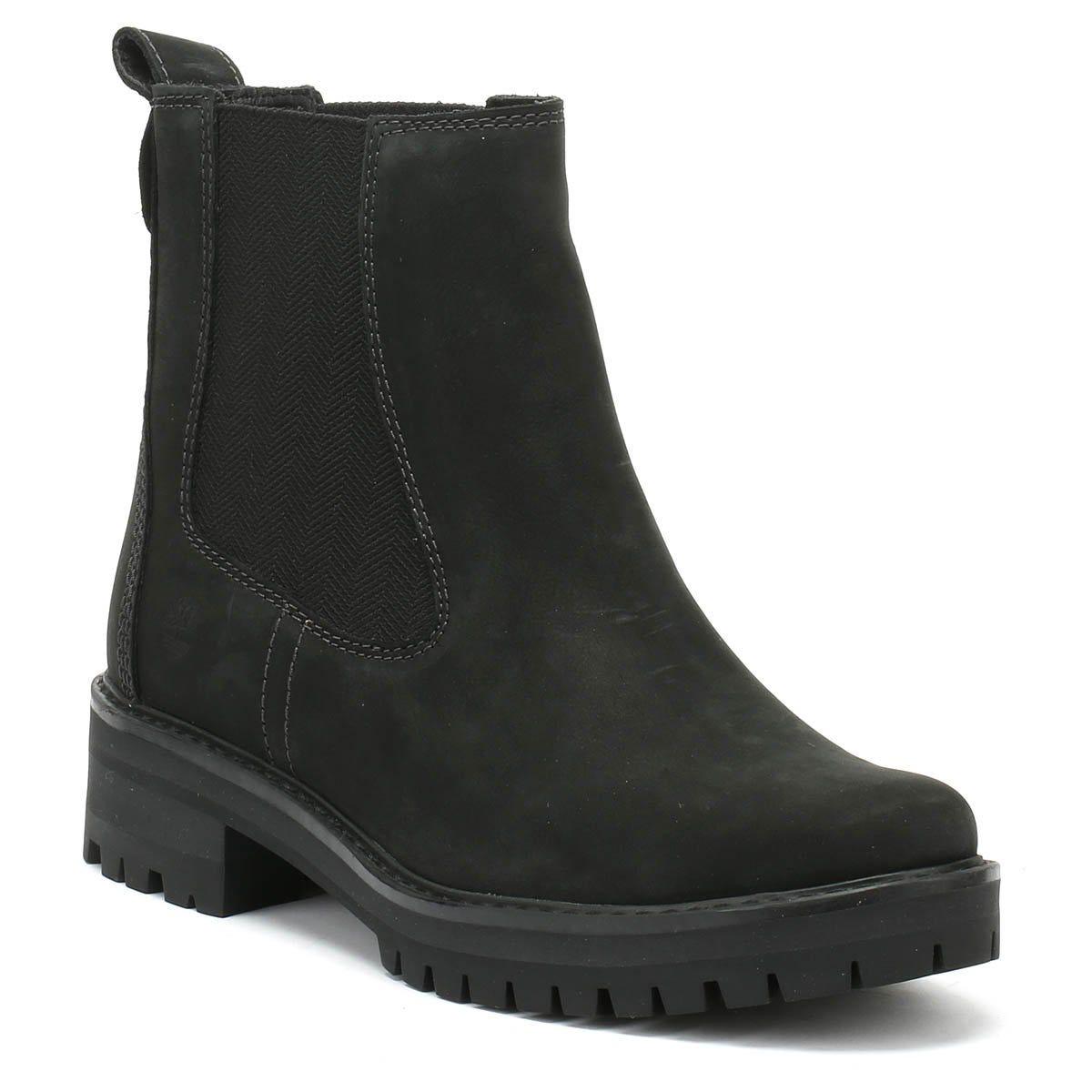 Timberland Leather Courmayeur Valley Chelsea Boots in Black | Lyst