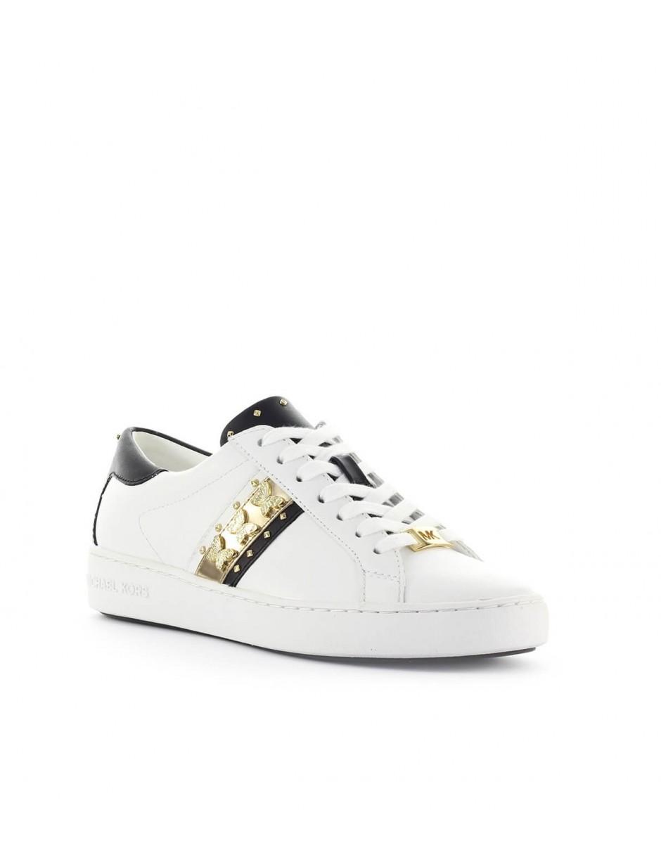 michael kors white and gold sneakers