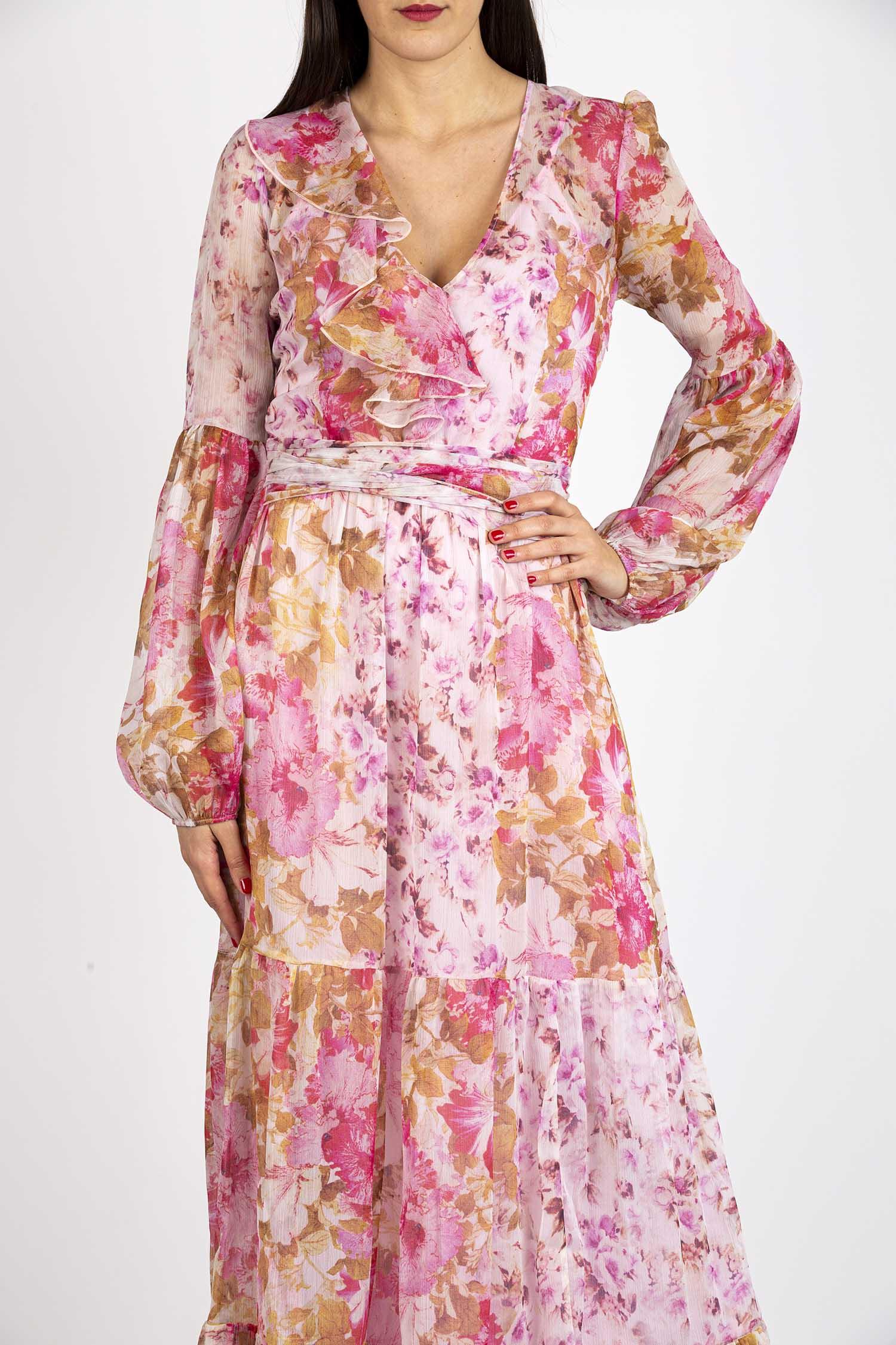 Liu Jo Vestito Lungo A Fiori in Pink | Lyst