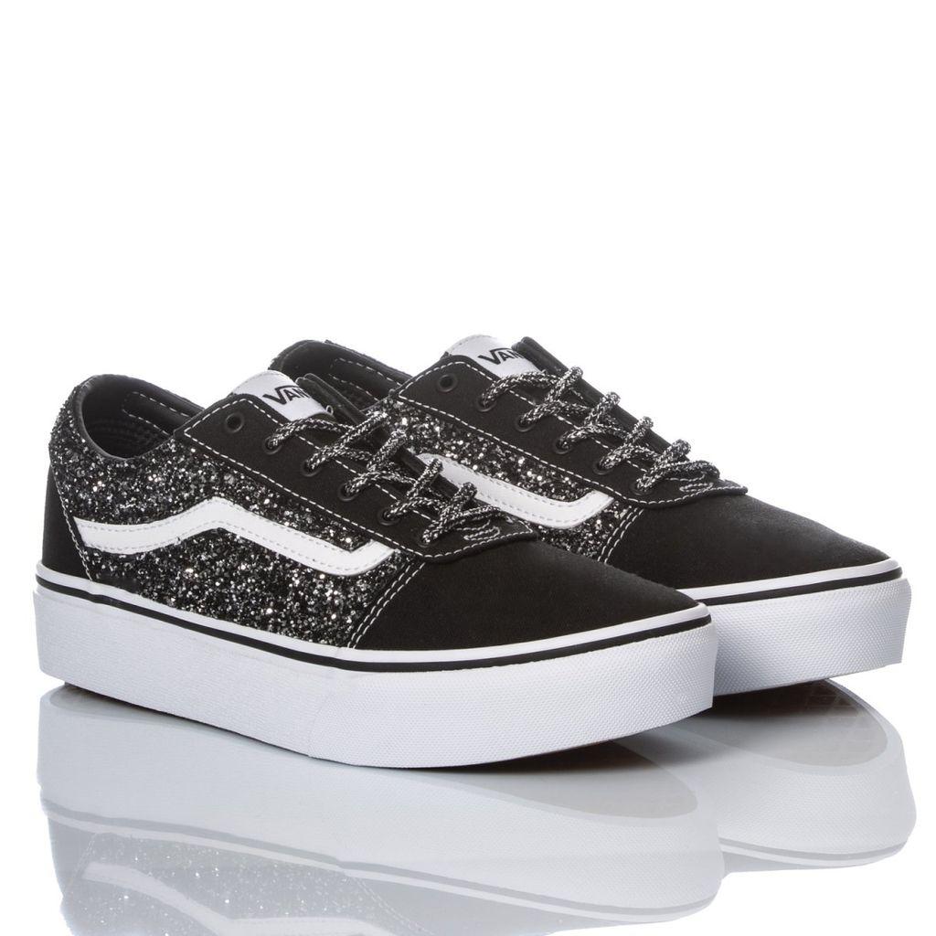 vans black old skool platform