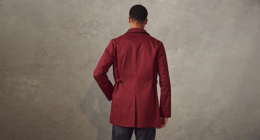 burgundy mac coat