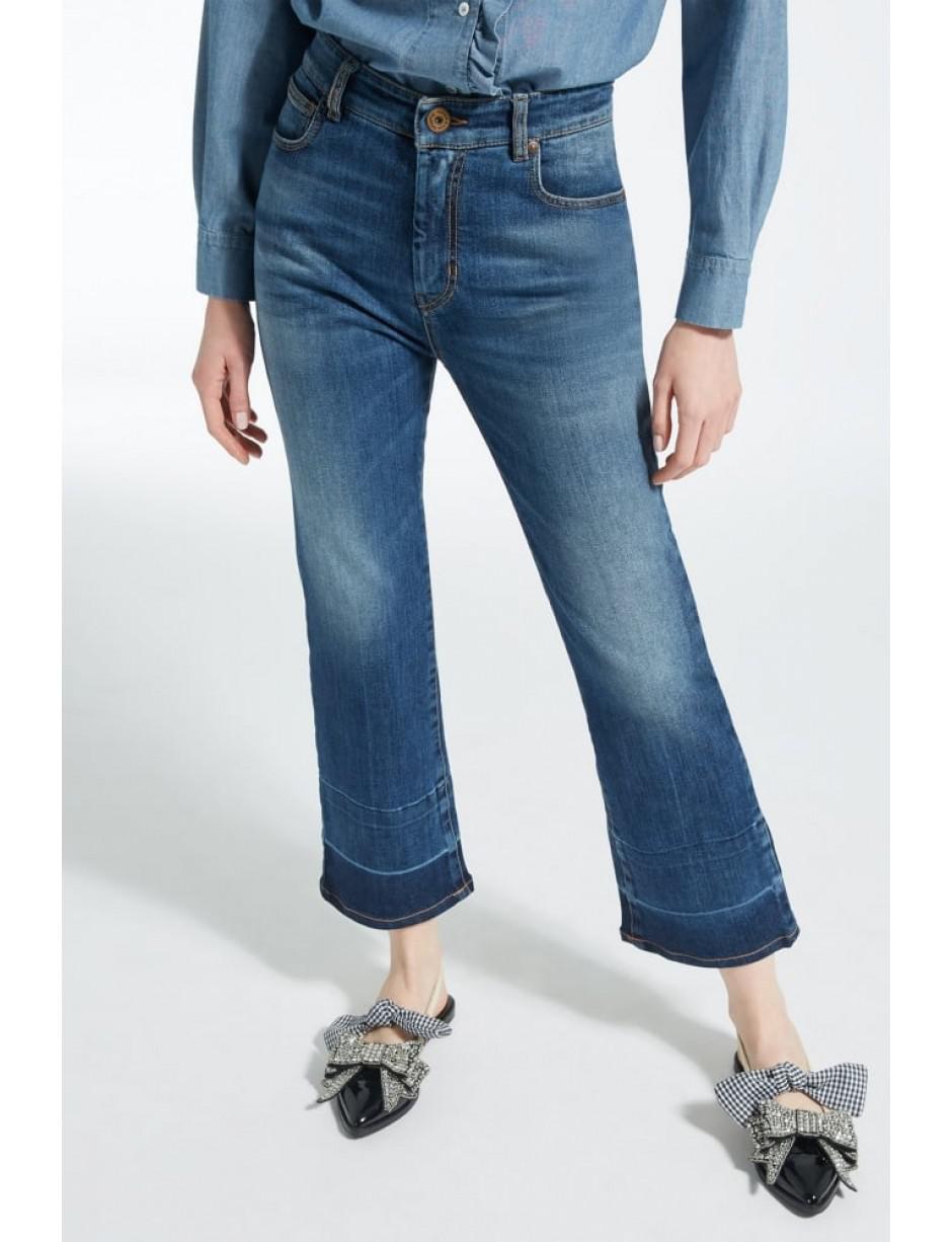 Weekend by Maxmara Denim Weekend Maxmara Ario Mid-rise Cropped Flared  Skinny Jeans in Blue | Lyst