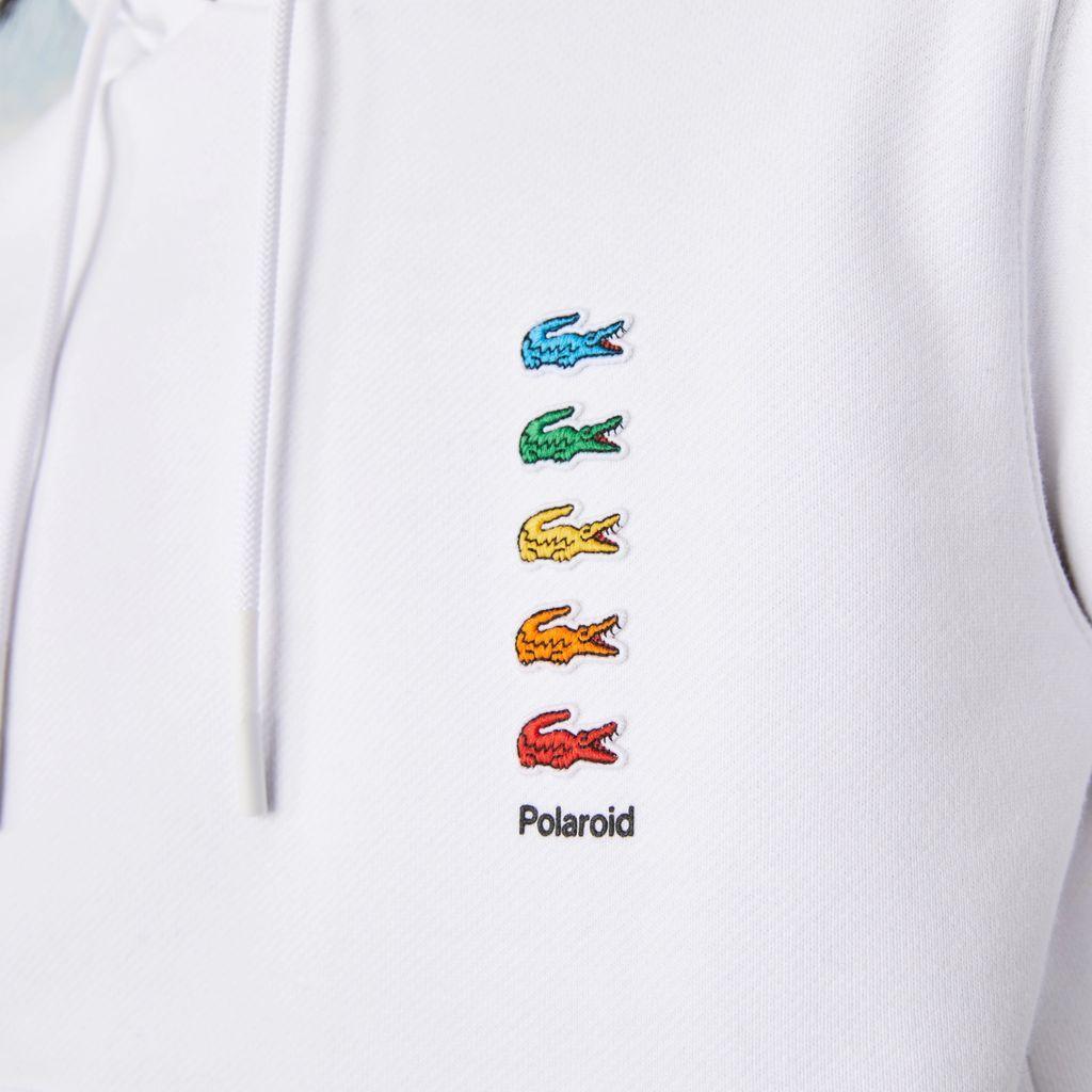 Lacoste X Polaroid Cotton Fleece Hoodie Sweatshirt in White for Men - Lyst