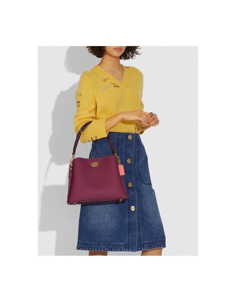 coach willow leather shoulder bag