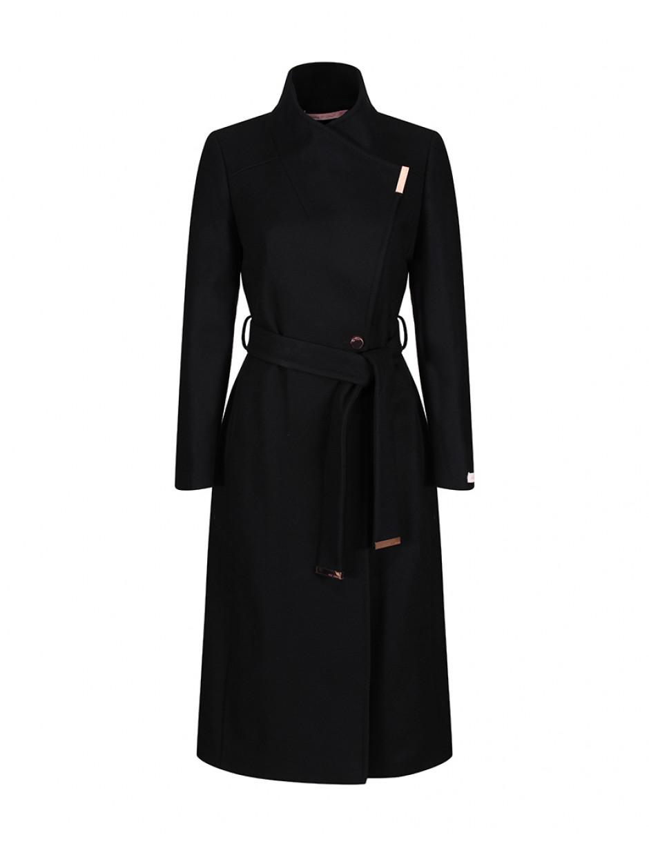 sandra long wool wrap coat