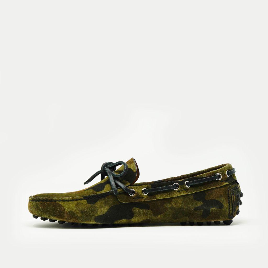Car Shoe Mocassino Con Gommini In Camoscio Mimetico in Green for Men | Lyst
