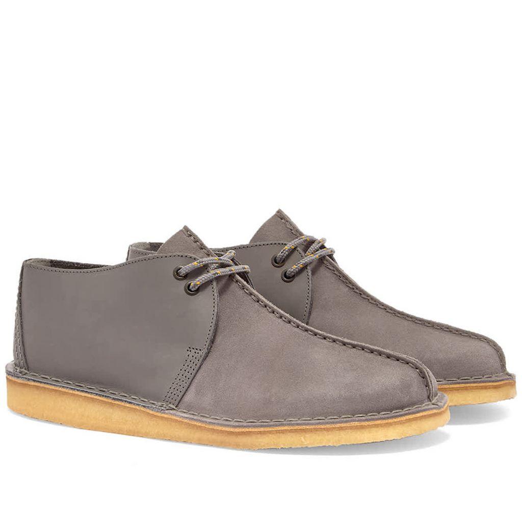 Clarks Desert Trek Shoes Blue Combi in 