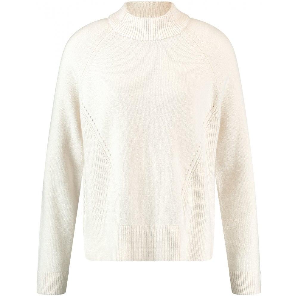 Gerry Weber Wool Powder Long Sleeve Top 871022-35711 in White | Lyst