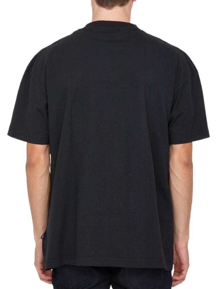 Save 5% Palm Angels Cotton Glittered Logo T-shirt in Black Black Black Mens T-shirts Palm Angels T-shirts for Men 