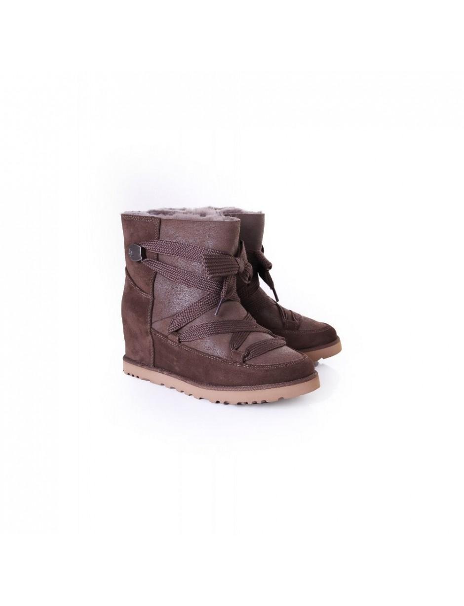 ugg lace up wedge booties