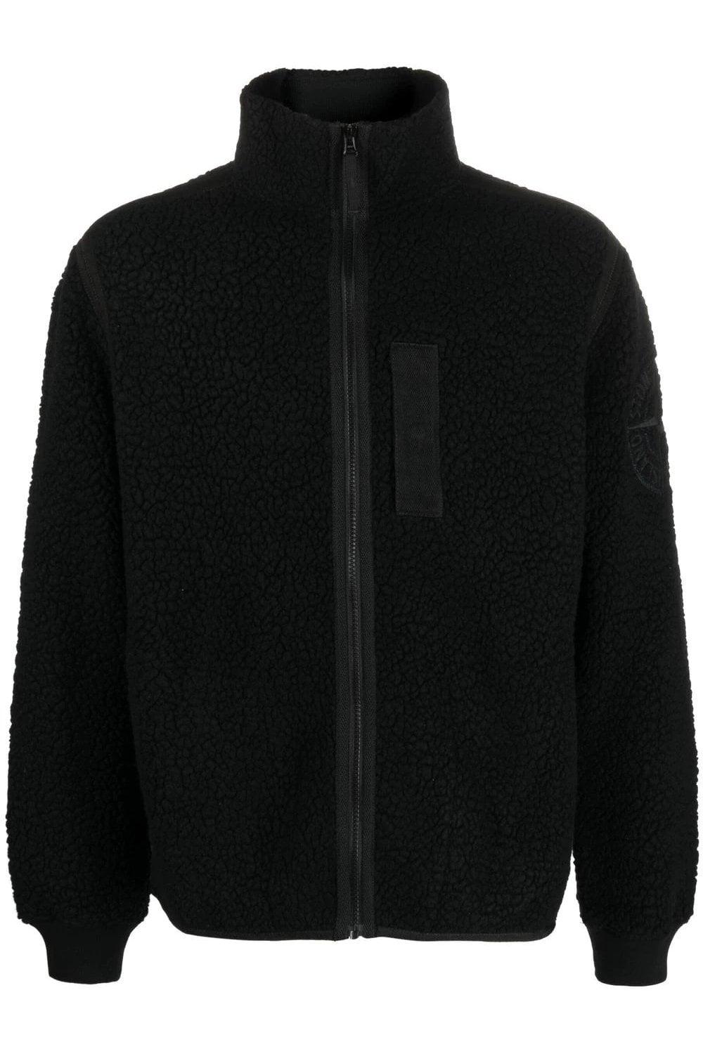 Stone Island Teddy Zip Sweatshirt in Black for Men | Lyst Canada