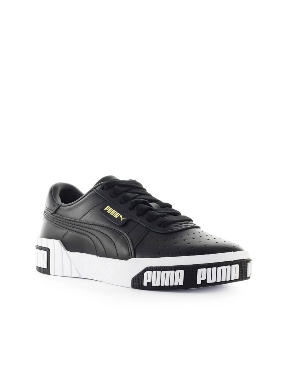 PUMA Leather Sneaker in Black - Lyst