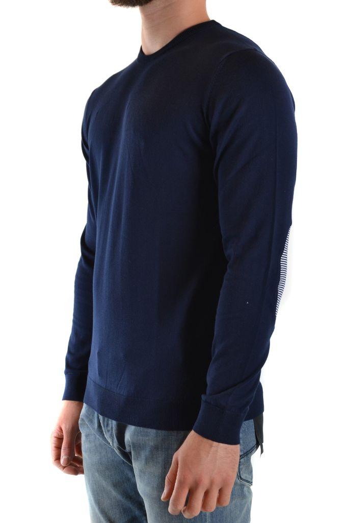 Emporio Armani Cotton Sweater in Blue for Men - Lyst