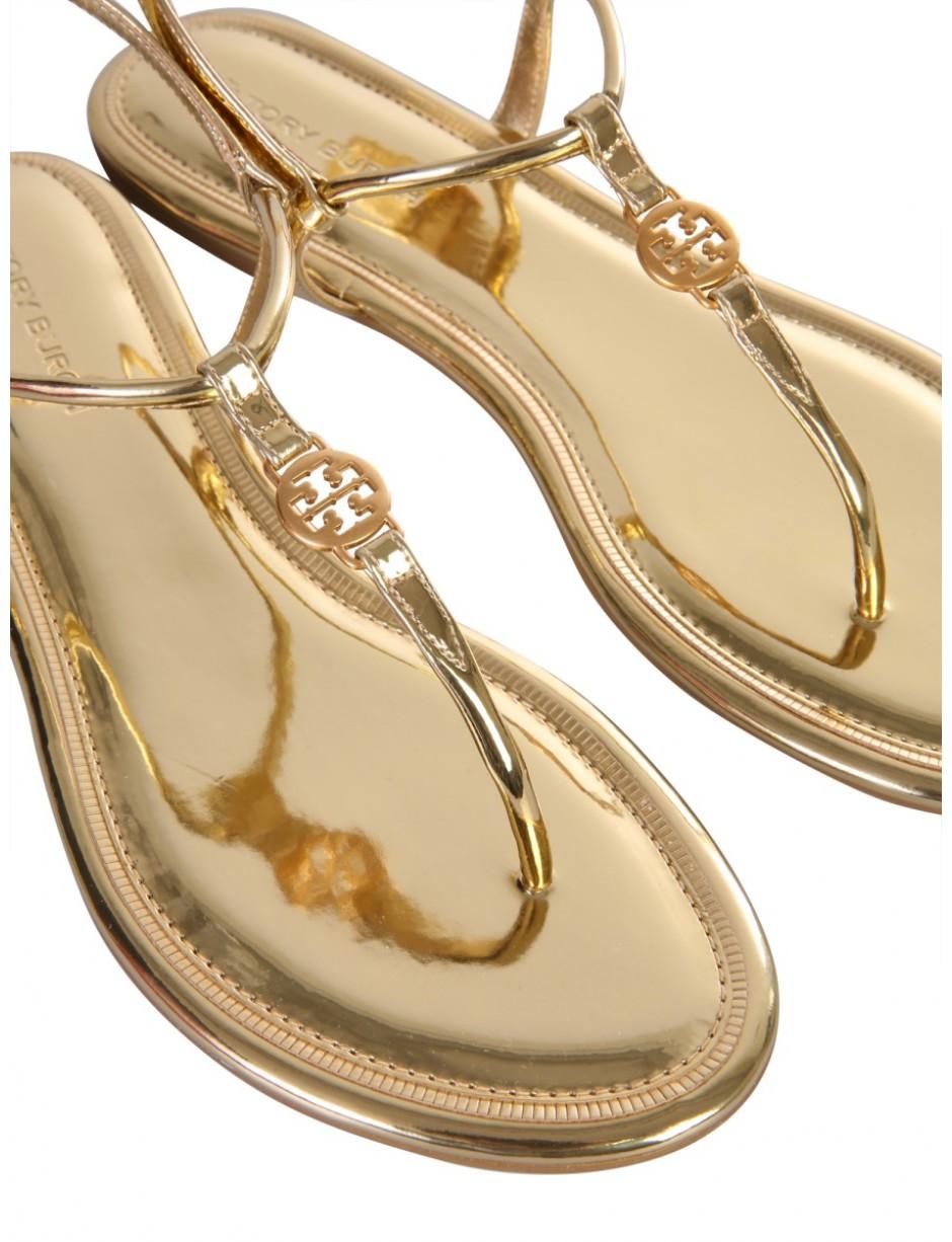 tory burch emmy sandals gold