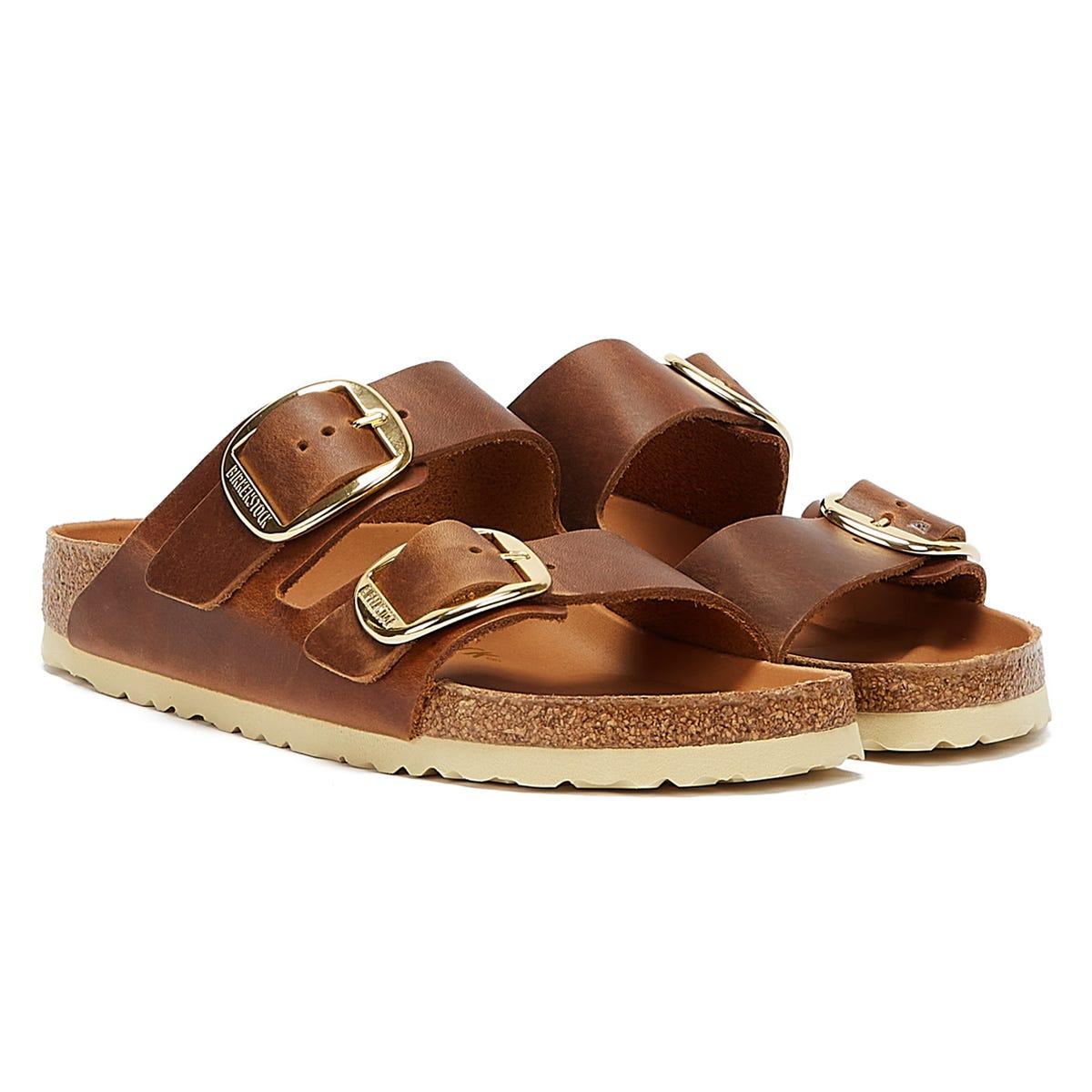 Birkenstock Arizona Big Buckle Oiled Leather Cognac Sandals in Brown Lyst