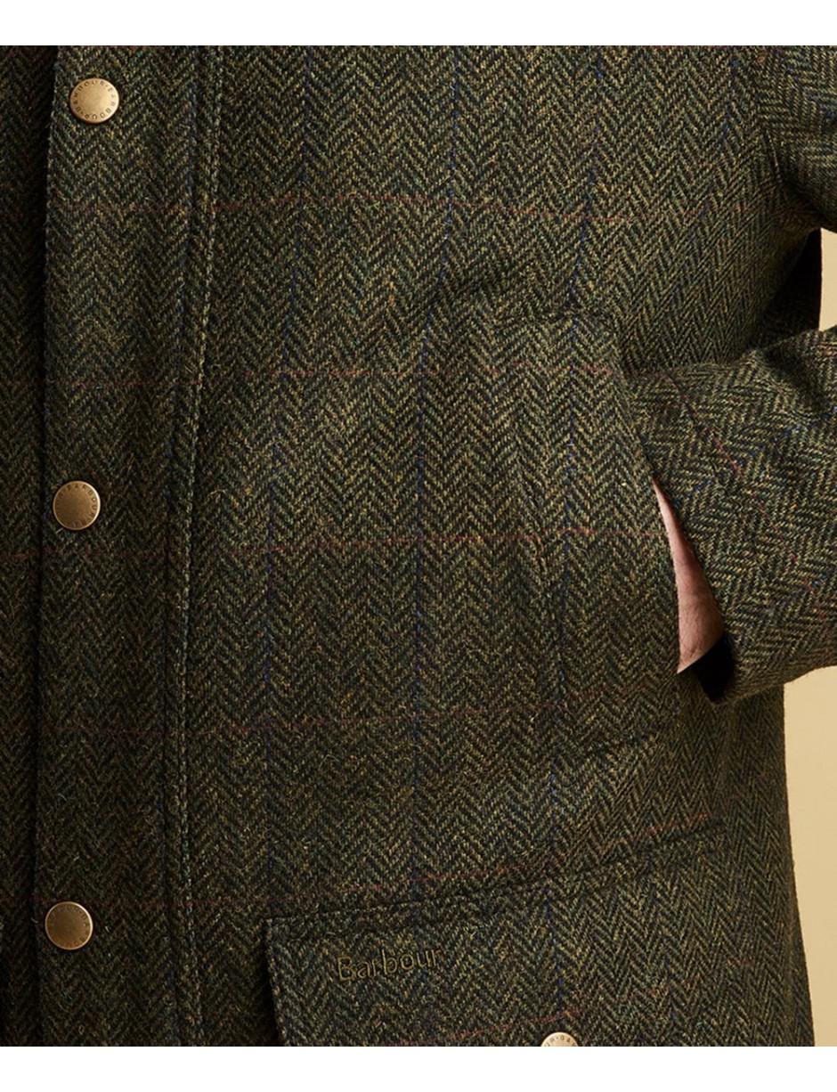 Barbour Wool Herringbone Lulham Jacket in Green for Men | Lyst