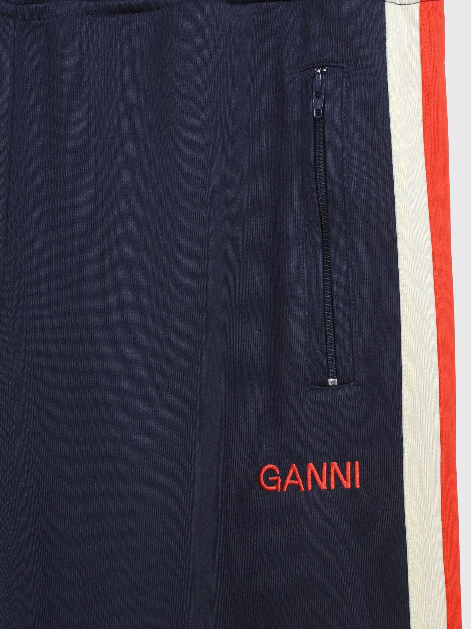 Ganni Tracksuit Elasticated Mid Waist Pants in Blue | Lyst