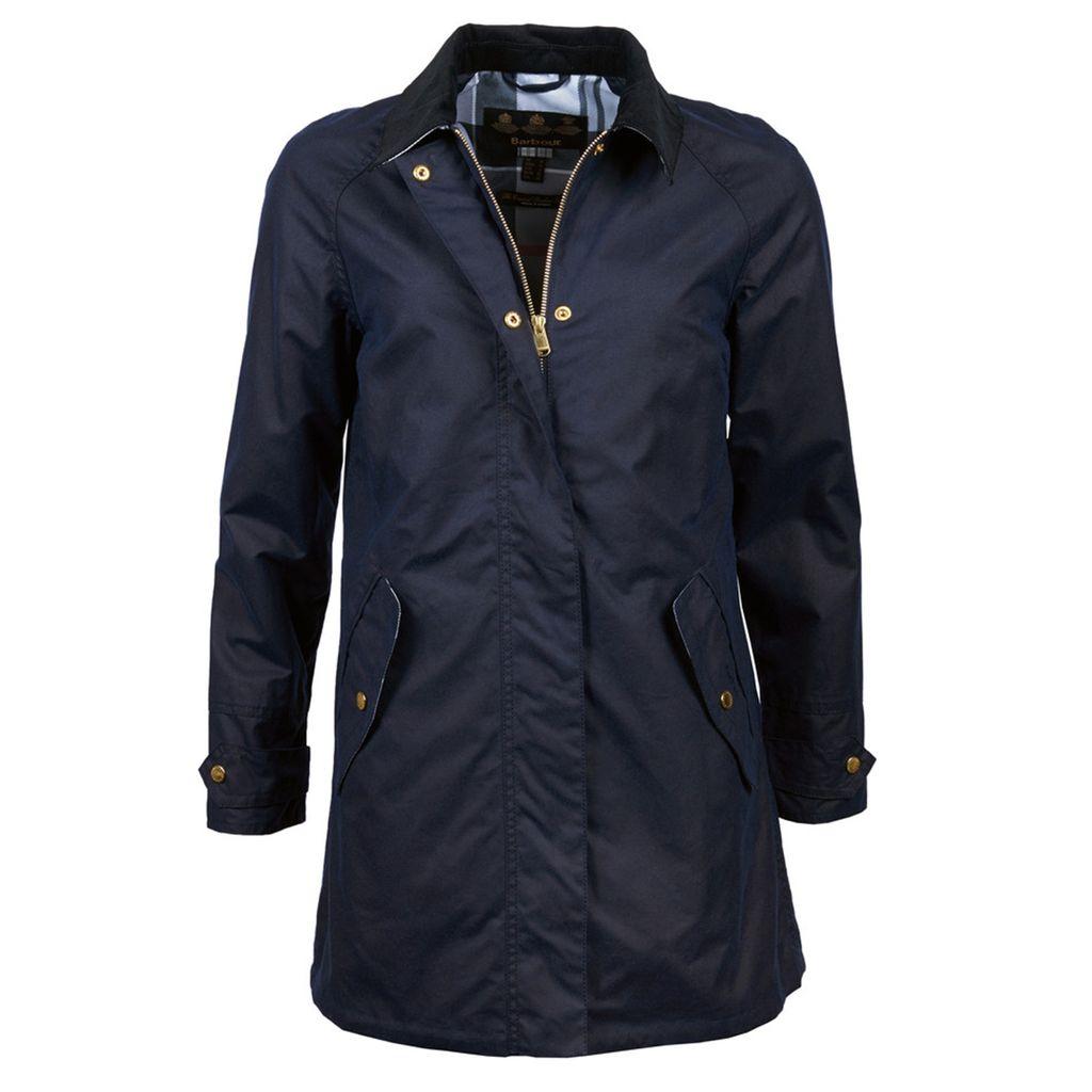 womens navy wax jacket