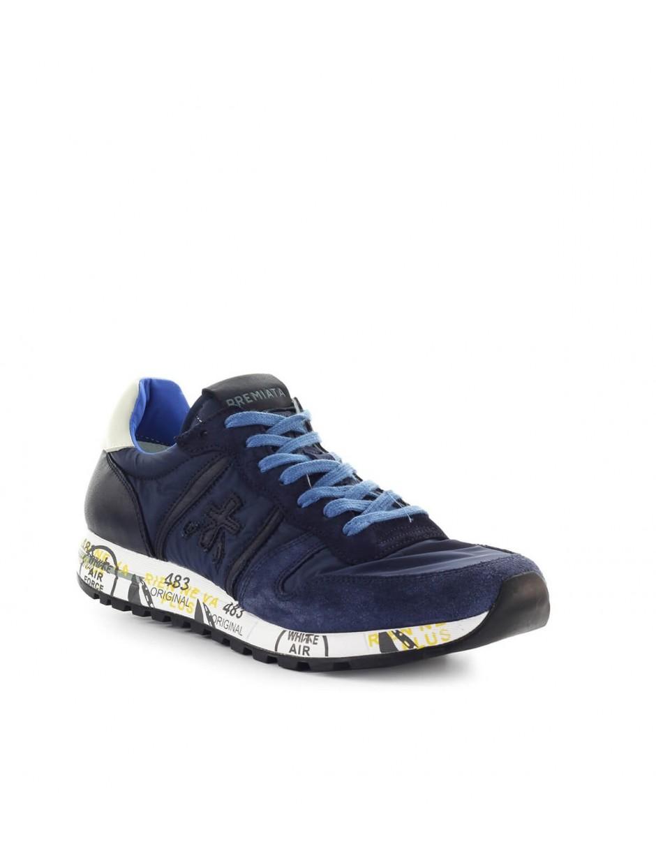 Men/'s Shoes Sneakers PREMIATA Eric 3921 High Tech Fabric Suede Leather Blue New