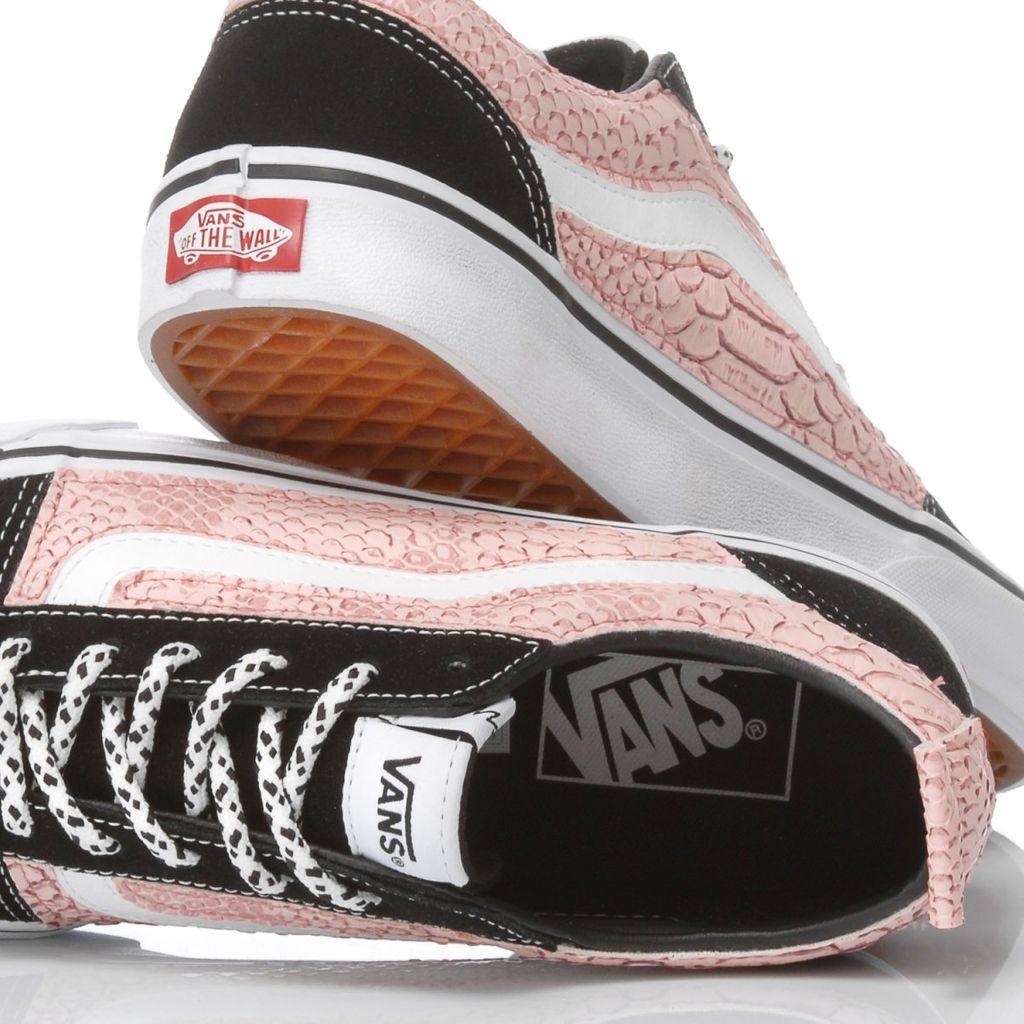 vans old skool pink and black